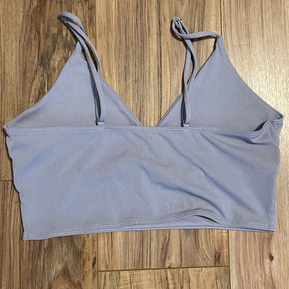 Zaful ribbed tankini crop top size 12 (XXL) - Picture 2 of 4